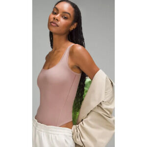 Lululemon Lavebdar Wundermost Ultra-Soft Nulu Square-Neck Sleeveless Bodysuit M